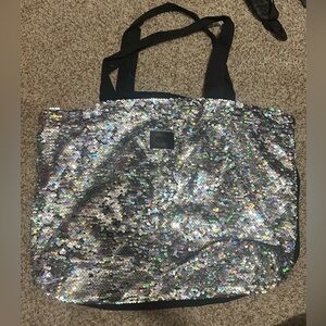 Victoria’ Secret PINK Sequin and black beach bag, large